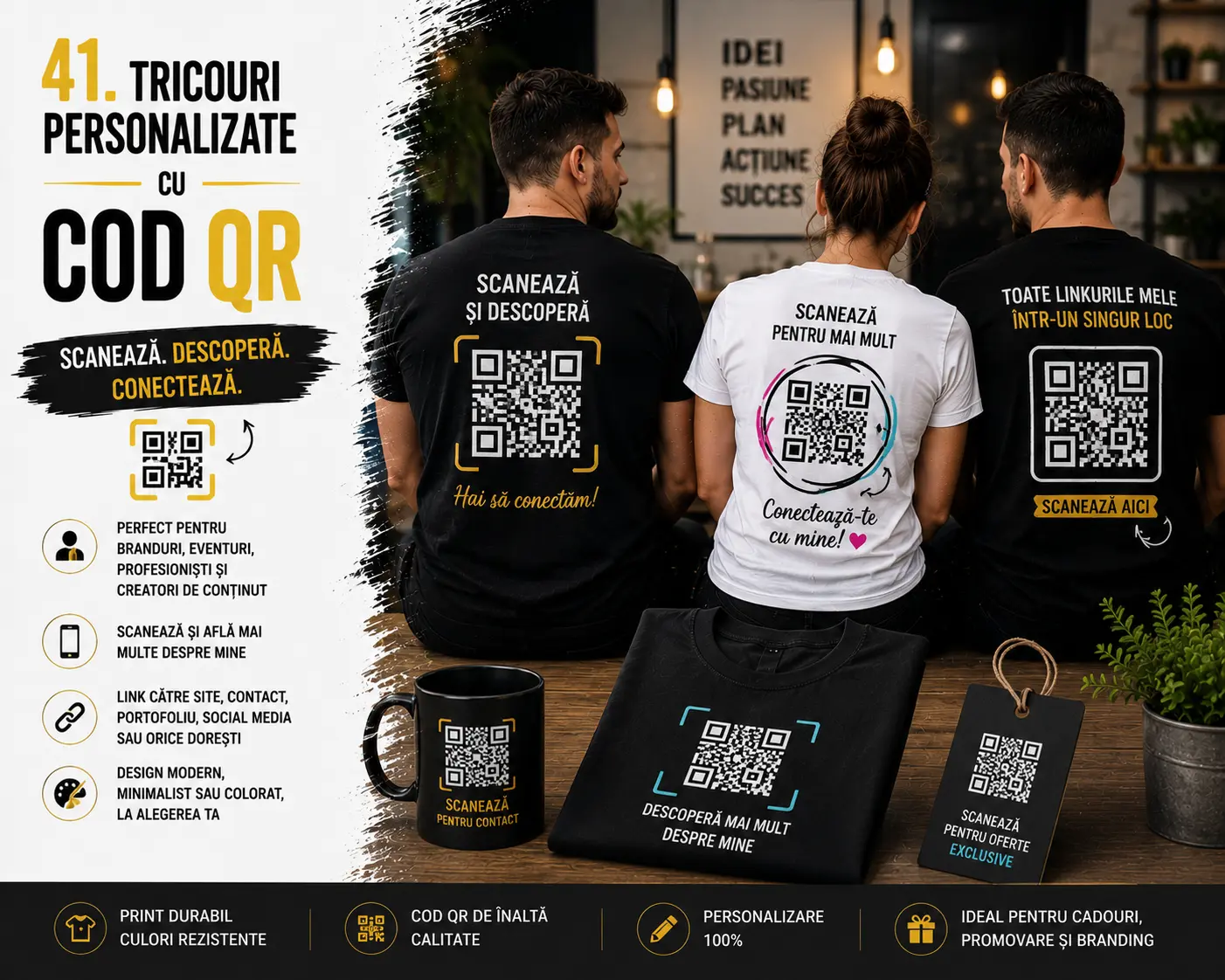 Tricouri personalizate cu cod QR blog gravolo
