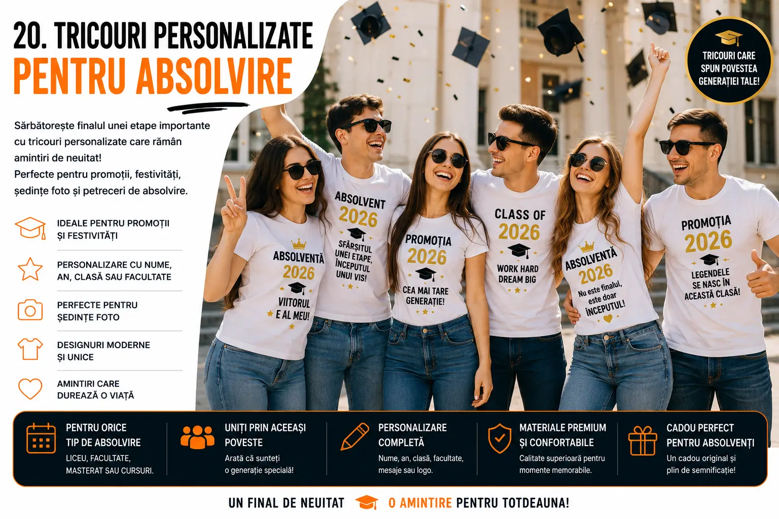 Tricouri personalizate pentru absolvire blog gravolo