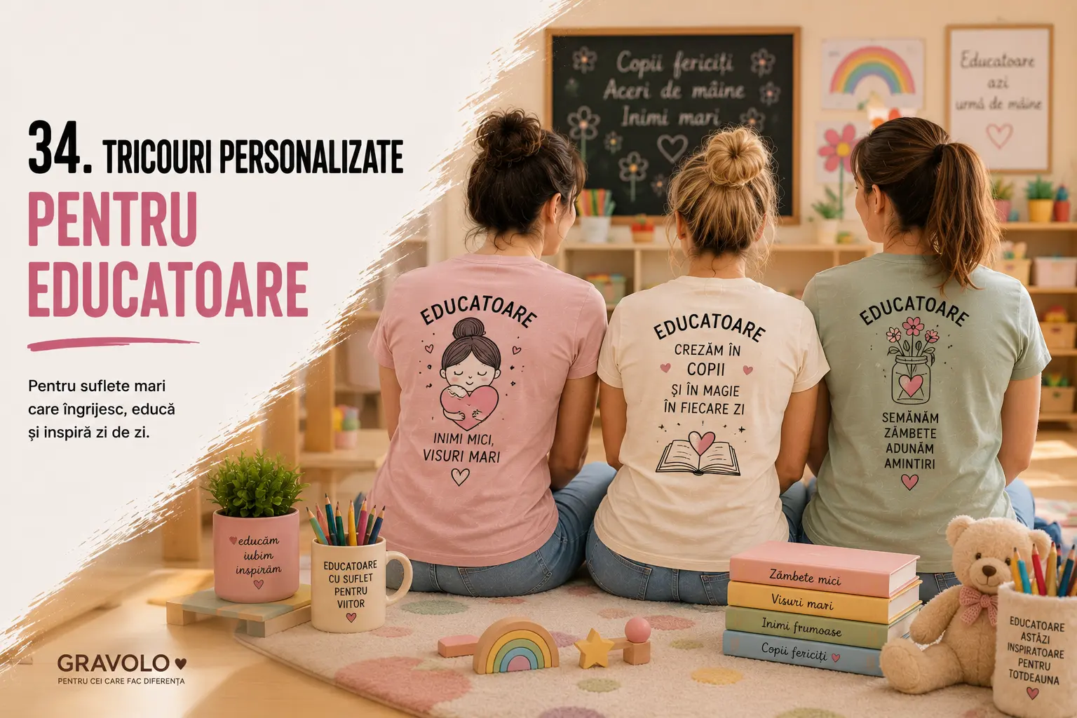 Tricouri personalizate pentru educatoare blog gravolo