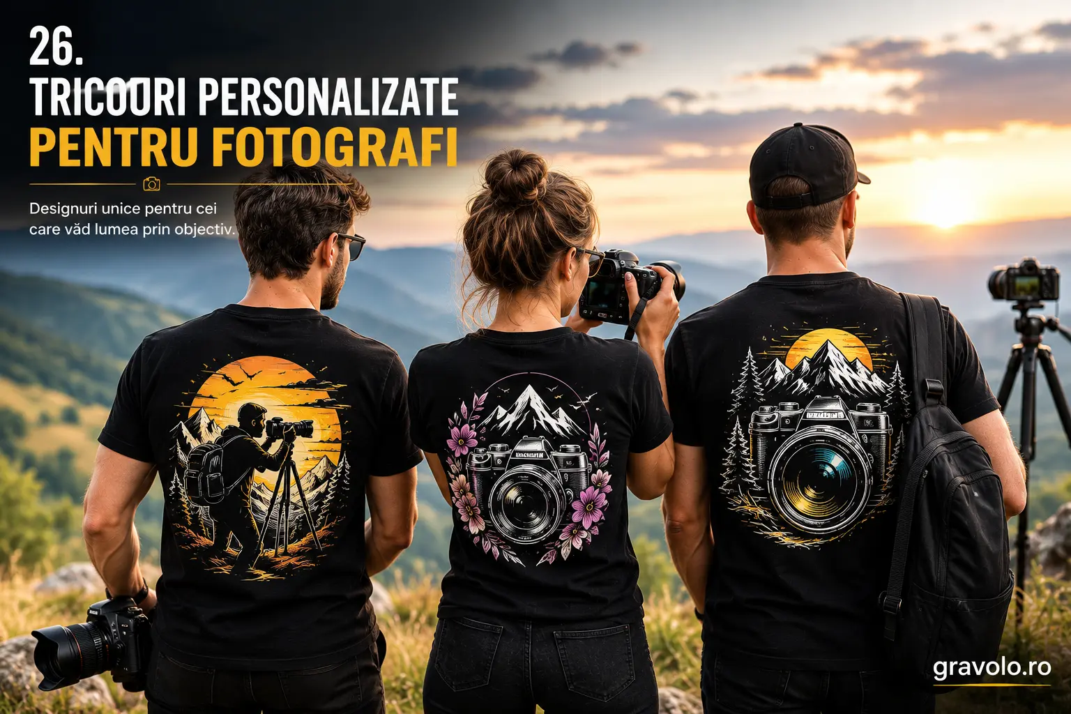 Tricouri personalizate pentru fotografi blog gravolo