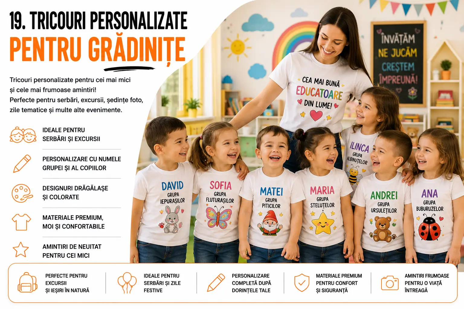 Tricouri personalizate pentru grădinițe blog gravolo