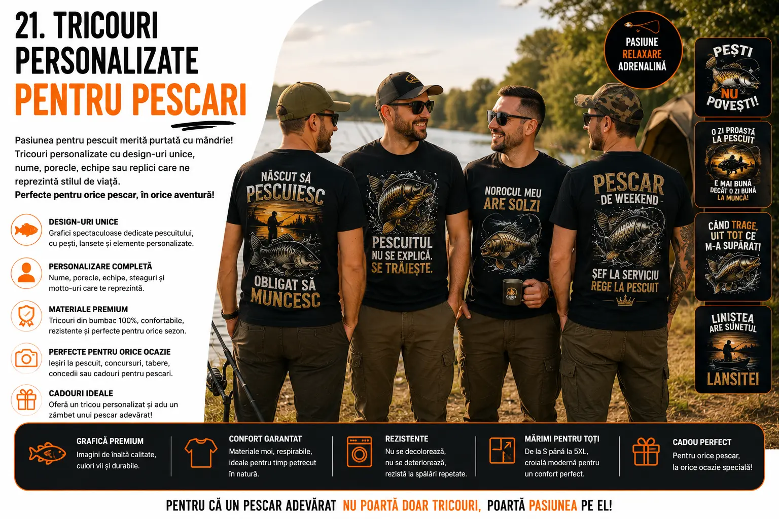 Tricouri personalizate pentru pescari blog gravolo