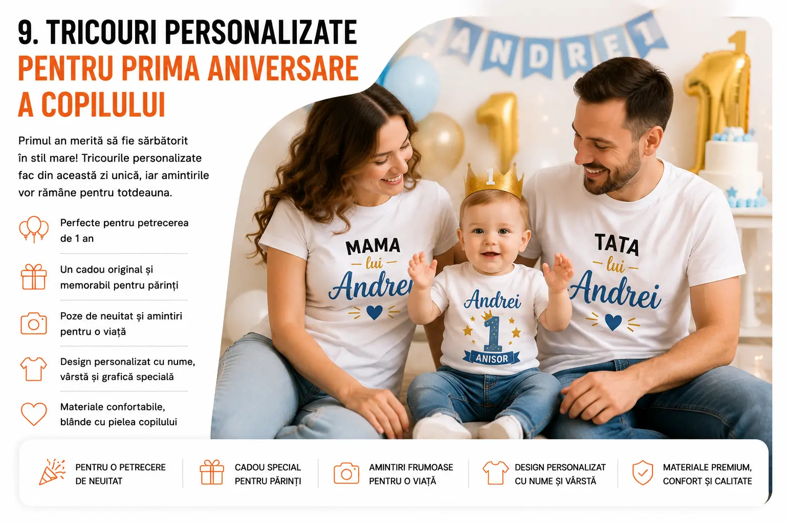 Tricouri personalizate pentru prima aniversare a copilului blog gravolo