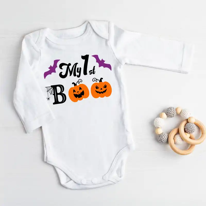 Body bebelusi personalizat Halloween: "My first boo" [2]