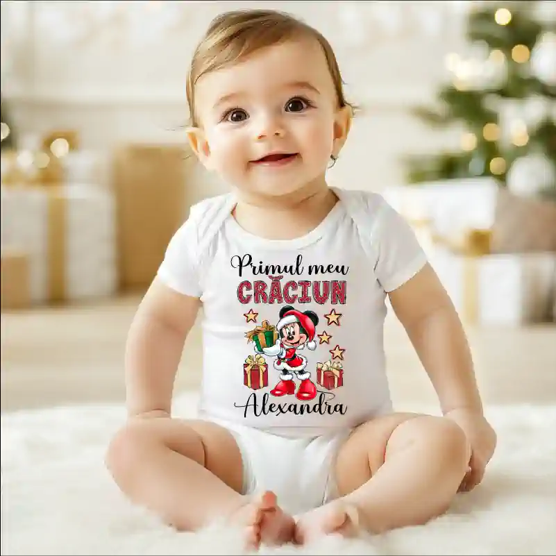 Body-bebe-Craciun-personalizat-cu-nume-model-Primul-meu-Craciun-Minnie [2]