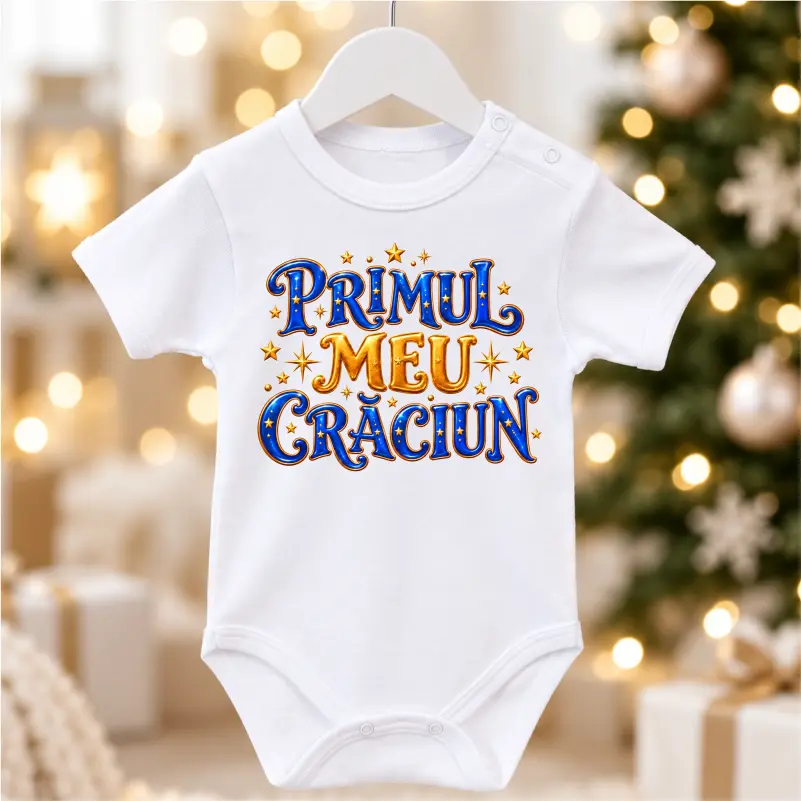 Body-bebelusi-personalizat-pentru-Craciun-model Primul-meu-Craciun-albastru-auriu-2 [3]