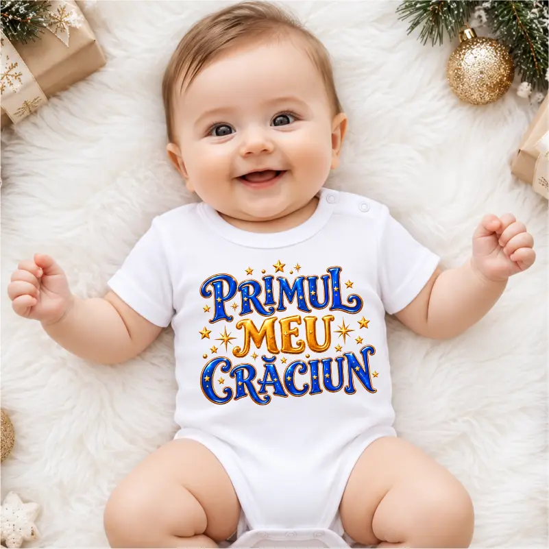 Body-bebelusi-personalizat-pentru-Craciun-model Primul-meu-Craciun-albastru-auriu-2 [2]