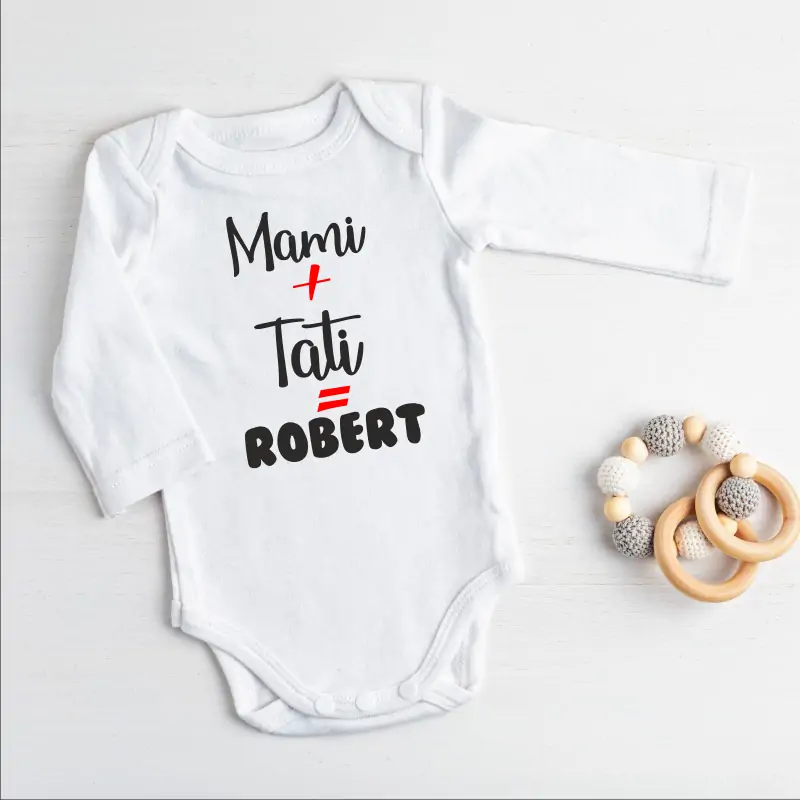 Body personalizat "Mami+Tati=Robert" [1]
