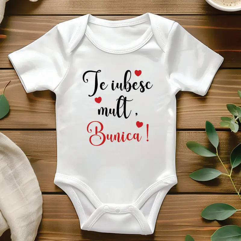 Body personalizat "Te iubesc mult, bunica" [2]