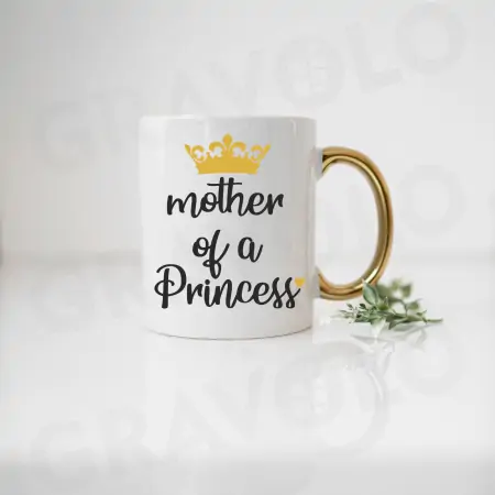 Cana alba cu maner auriu "Mother of a Princess" [1]