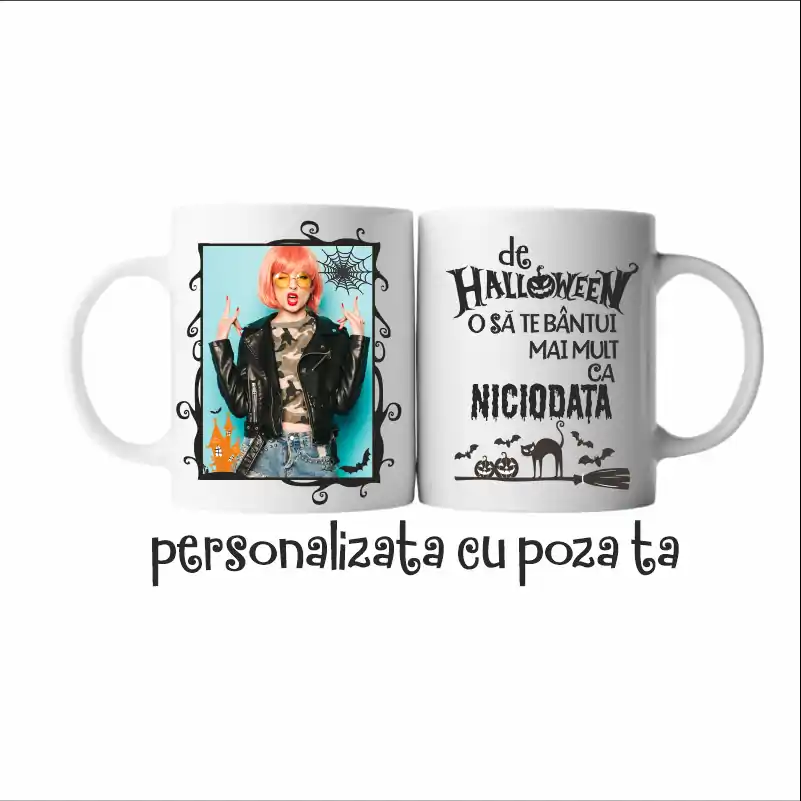 Cana pentru Halloween personalizata cu poza ta [2]