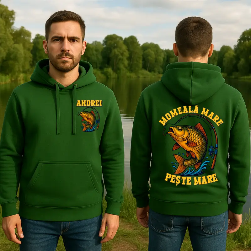Hanorac personalizat Momeală Mare Pește Mare [2]