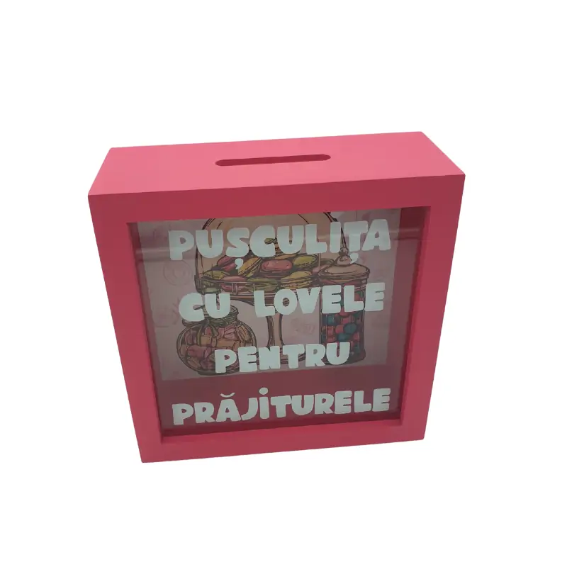 Pusculita cu lovele pentru prajiturele, roz [2]