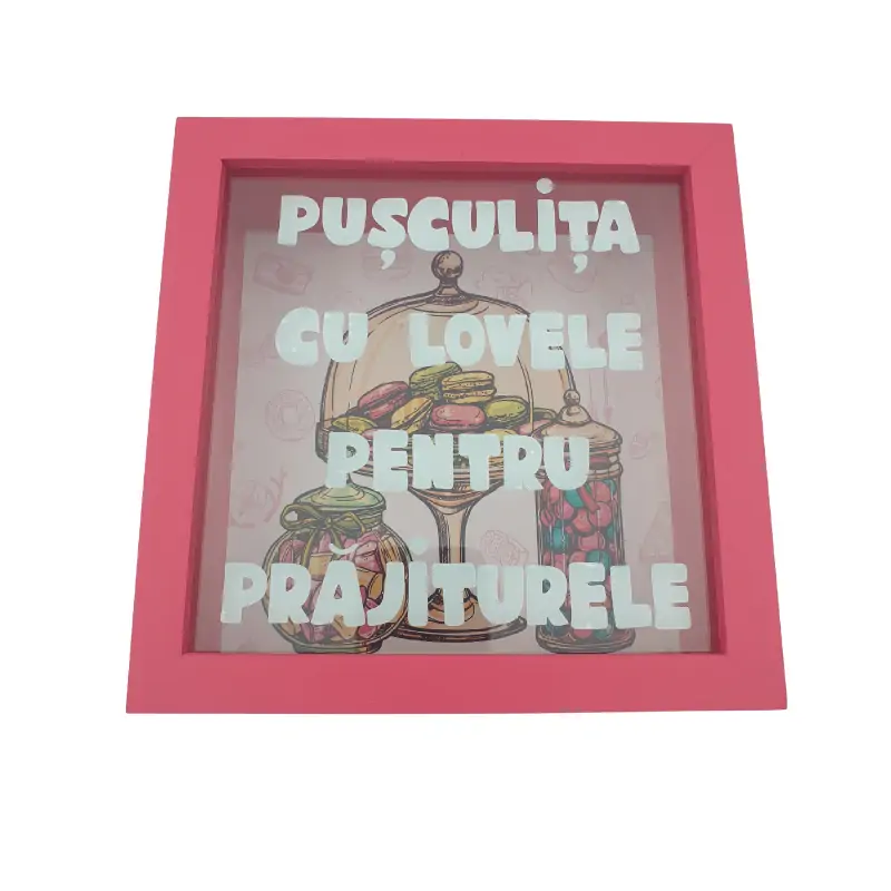 Pusculita cu lovele pentru prajiturele, roz [4]