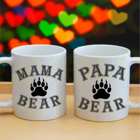 Set 2 cani albe "Mama Bear, Papa Bear" [1]