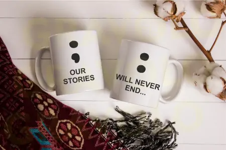 Set 2 cani albe "Our stories will never end" [2]