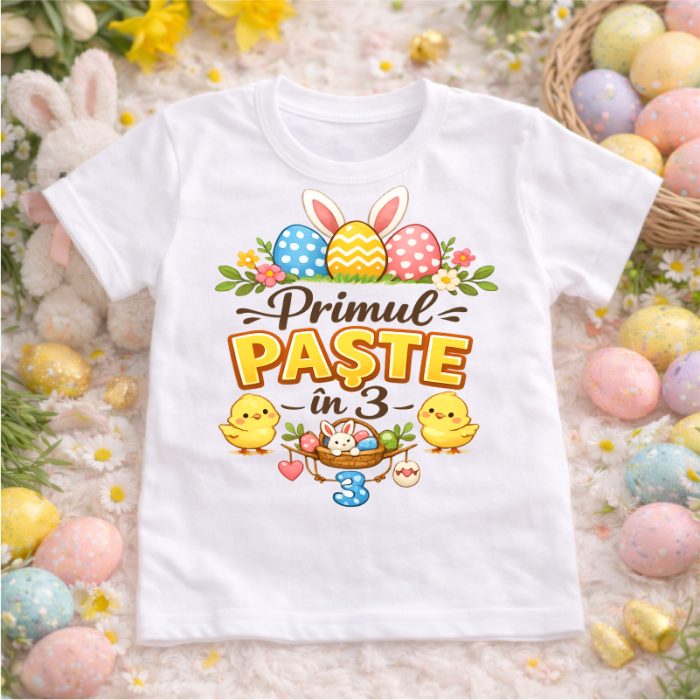 Set-de-tricouri-pentru-Paste model-Primul-Paste-in-3-iepurasi-colorati-1 [4]