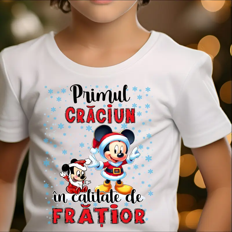 set-de-tricouri-primul-craciun-in-calitate-de-tatic-mamica-fratior-si-bebe-model-mickey [2]