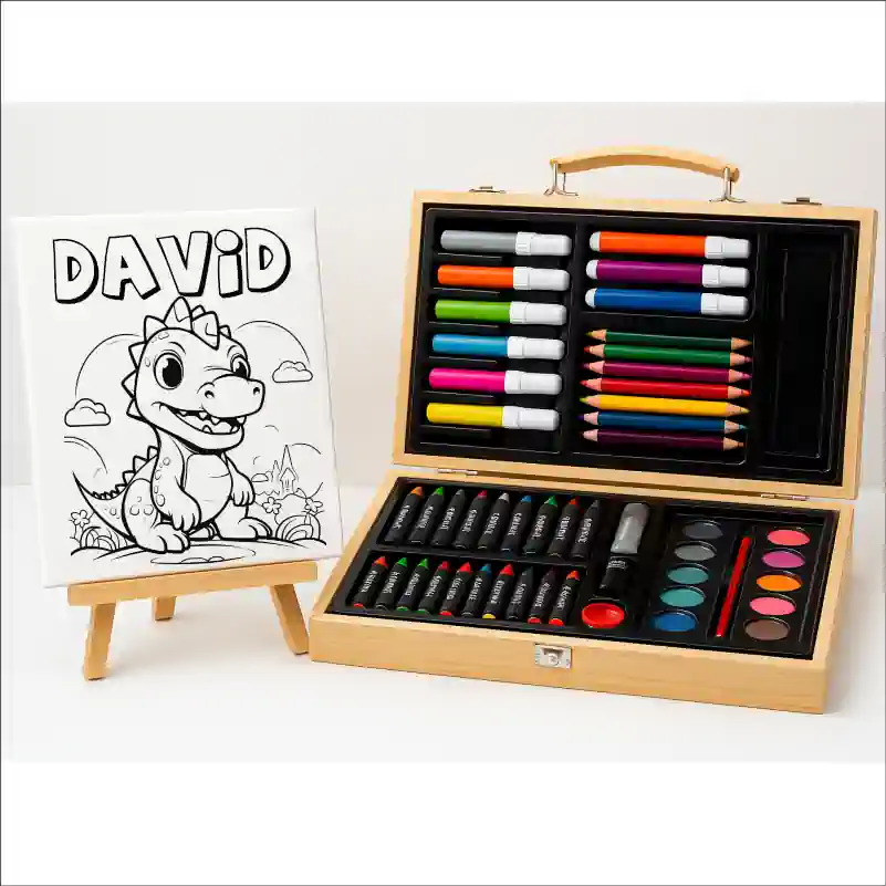 Set pictura si desen personalizat cu dinozauri [4]