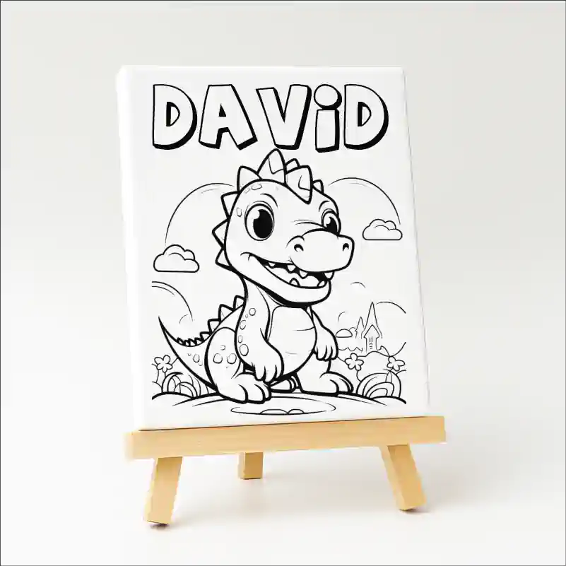 Set pictura si desen personalizat cu dinozauri [3]