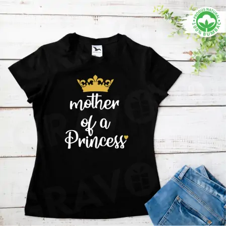Set tricouri personalizate pentru mama si fiica "mother of a Princess, daughter of a Queen"  [3]