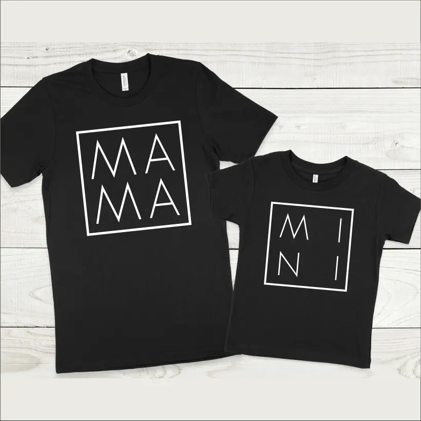 Set tricouri personalizate pentru mama si fiu "MAMA, MINI" [2]