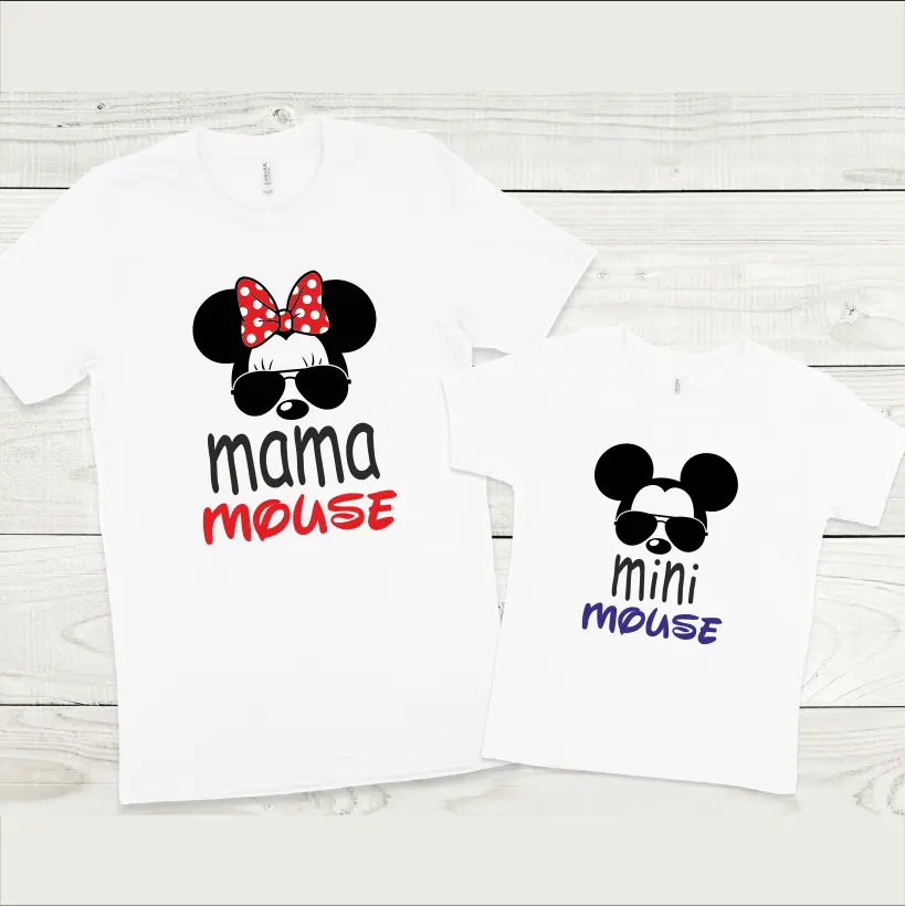 Set tricouri personalizate pentru mama si fiu "mama mouse, mini mouse" [1]