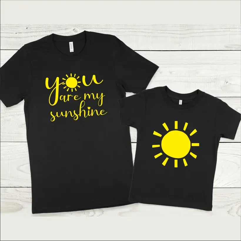 Set tricouri personalizate pentru mama si fiu "You are my Sunshine" [1]