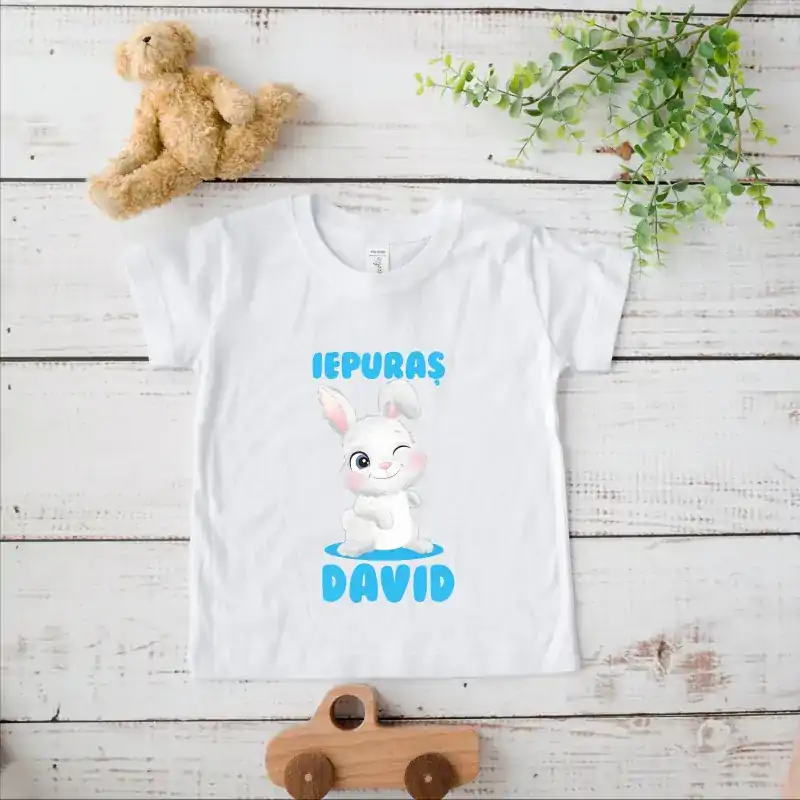 Set tricouri personalizate pentru mama, tata si copil "Tata Iepurilă, Mama Iepurică, Iepuraș David" [2]