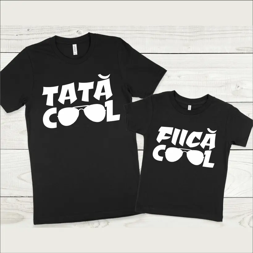 Set tricouri personalizate pentru tata si fiica "Tata Cool, Fiica Cool" [2]