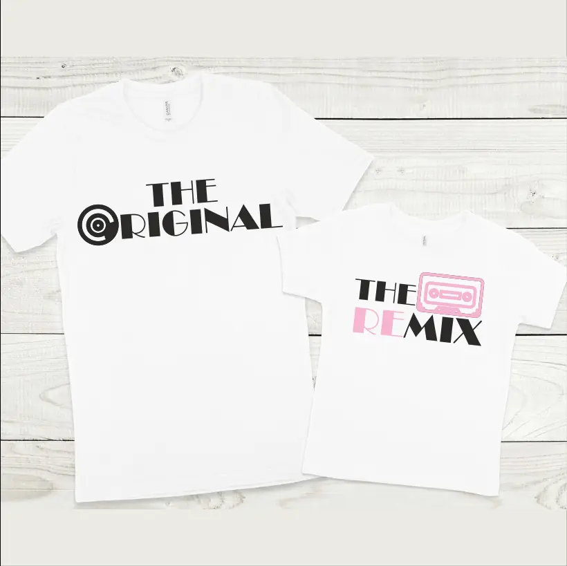 Set tricouri personalizate pentru tata si fiica "The original, the remix" [2]