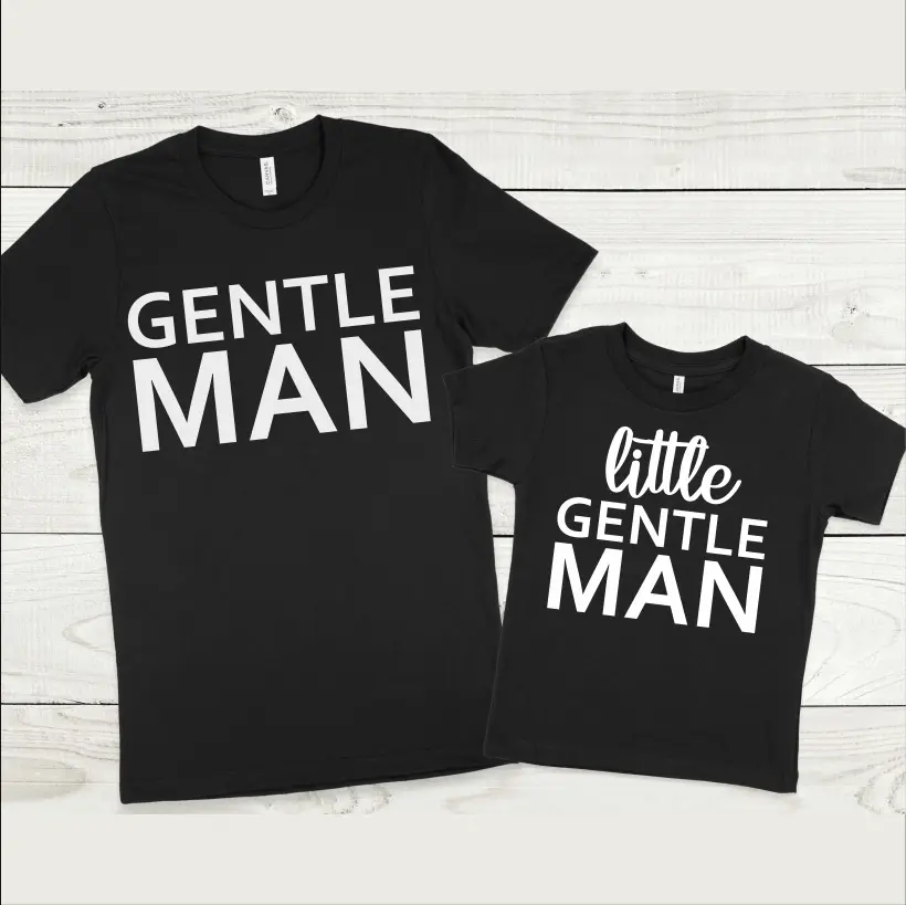 Set tricouri personalizate pentru tata si fiu "little Gentle Man" [2]