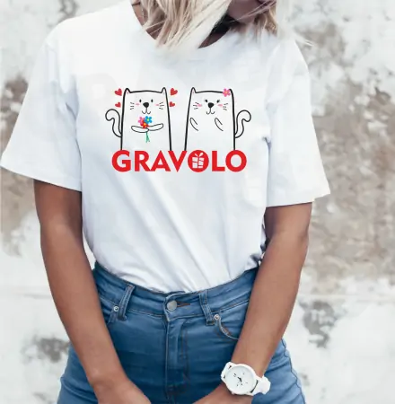 Tricou alb personalizat: "GRAVOLO" Martie 2021 (damă) [1]
