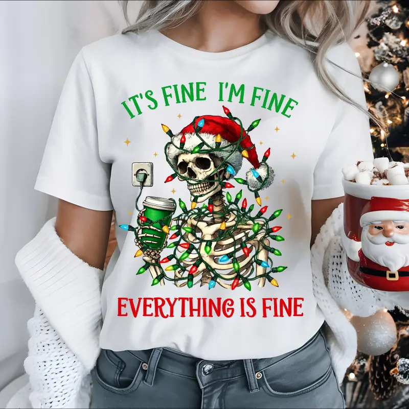 tricou-personalizat-amuzant-it-s-fine-i-m-fine-cu-schelet-de-craciun [2]