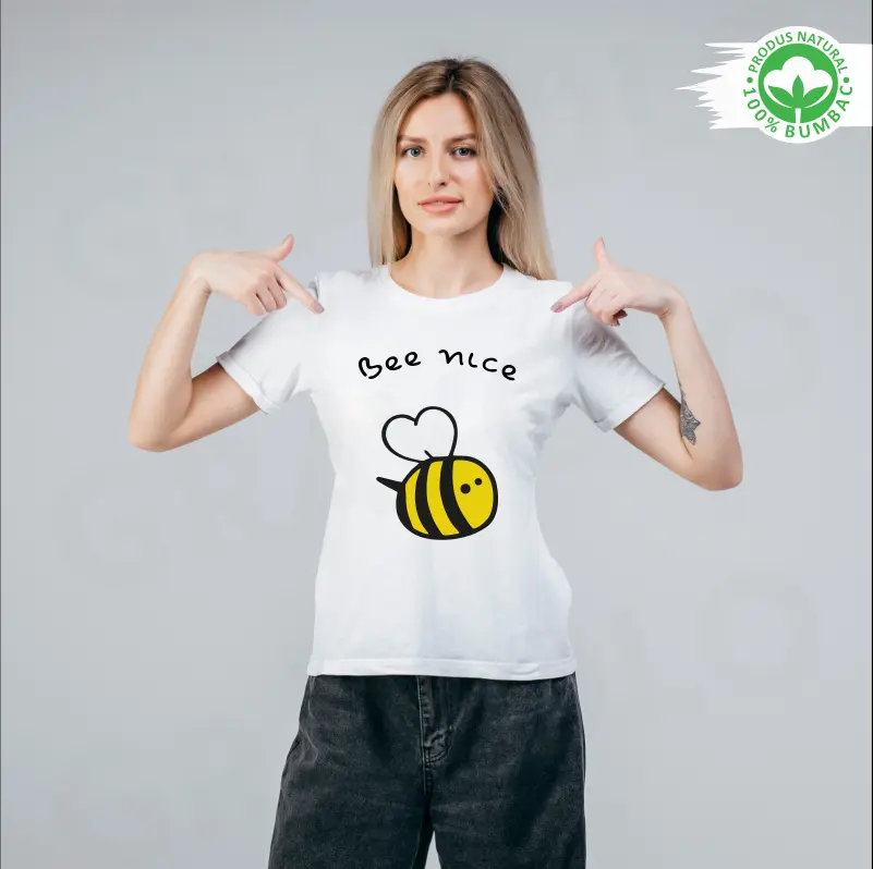 Tricou personalizat: "bee nice"  [2]