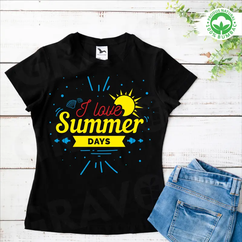 Tricou personalizat: "I love summer days"  [1]