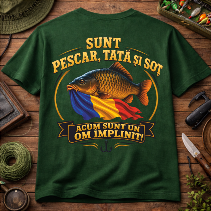 Tricou personalizat Sunt Pescar, Tata & Soţ – cadou pescar tată soţ – Gravolo.ro [3]