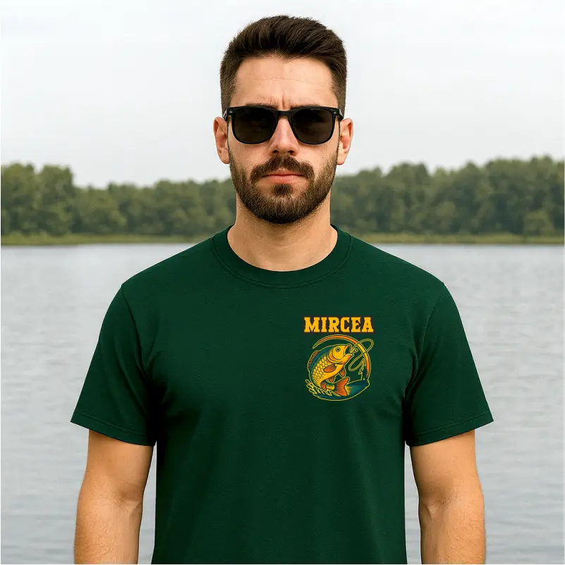 Tricou Pescar şi Tata – Sunt Talentat la Ambele, cadou haios pentru pescari şi taţi – Gravolo.ro [3]
