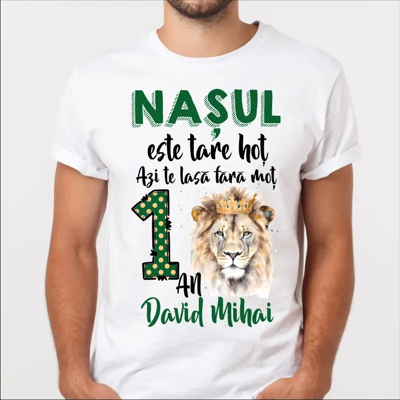 Tricouri-personalizate-1-an-model-Regele-leu-pentru-nasi [2]