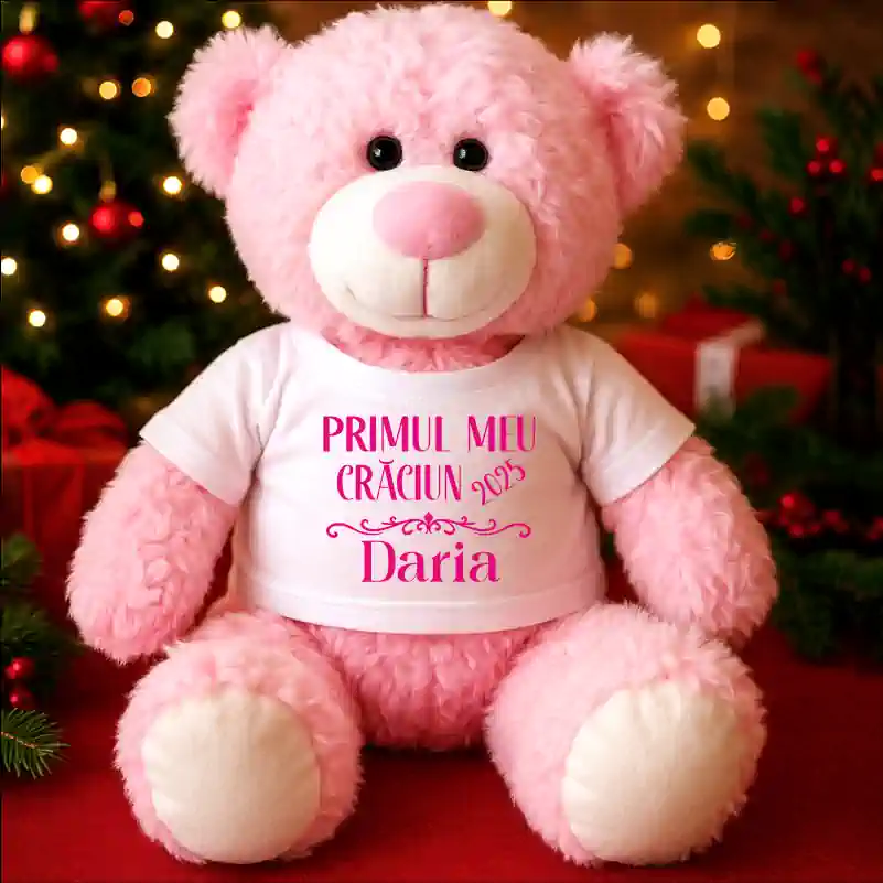 ursulet-personalizat-roz-primul-meu-craciun [1]