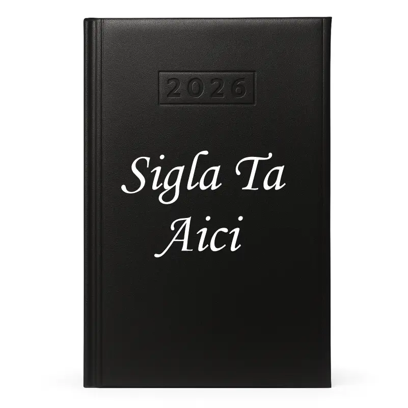 Cadouri Aniversare - Agenda Neagra Datata 2026 Personalizata A5