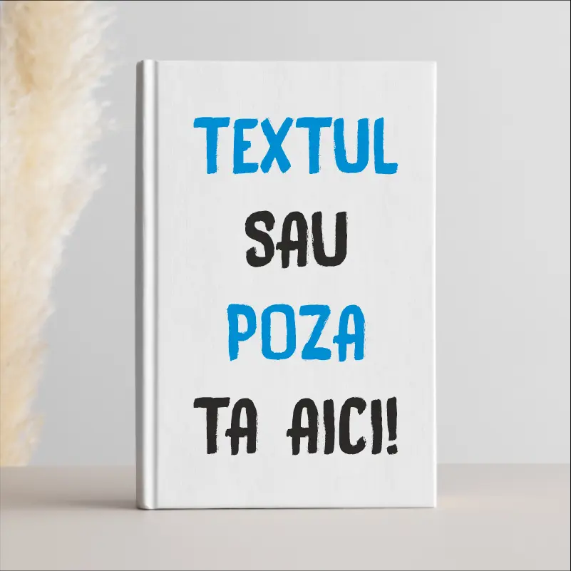 Agende personalizate - agenda-nedatata-alba-personalizata-cu-textul-tau