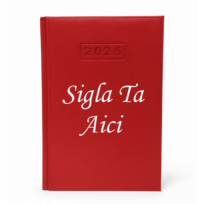 Cadouri Aniversare - agenda-rosie-datata-2026-personalizata-a5