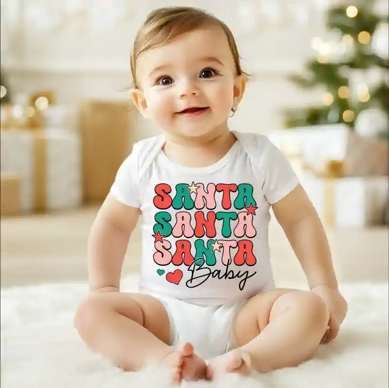 Cadouri de Craciun - Body-bebe-pentru-Craciun-model-Santa-Baby
