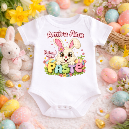 Ocazii - Body-bebe-personalizat-cu-nume-Primul-meu-paste