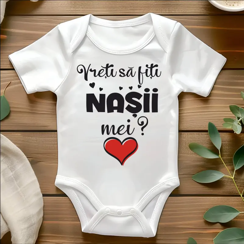 Cadouri pentru Nasi - Body-bebe-personalizat-cu-textul-Vreti-sa-fiti-nasii-mei