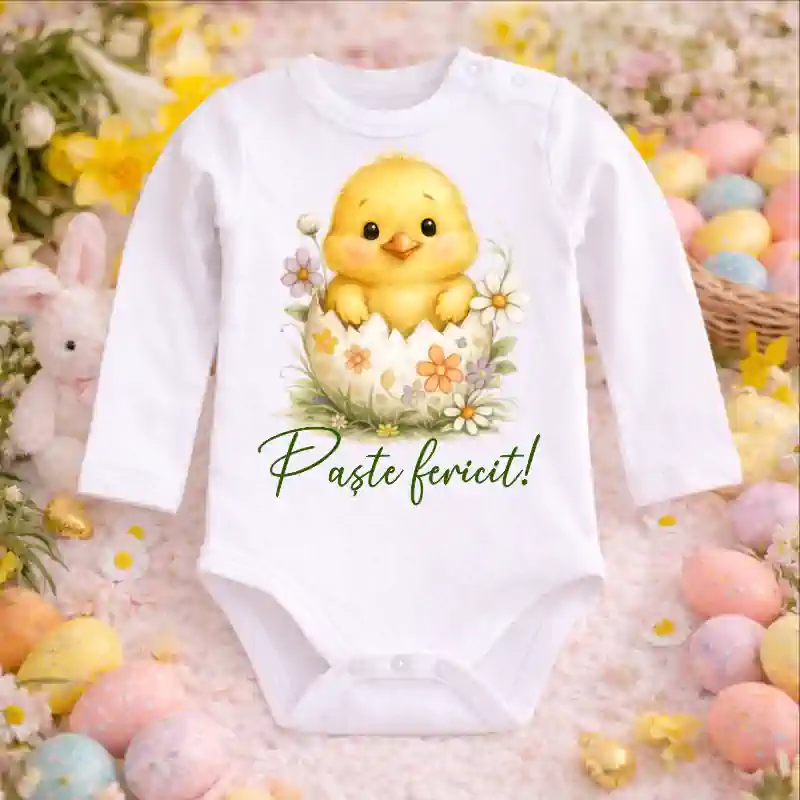 Ocazii - Body-Bebelus-personalizat-Paste-fericit-model-Pui