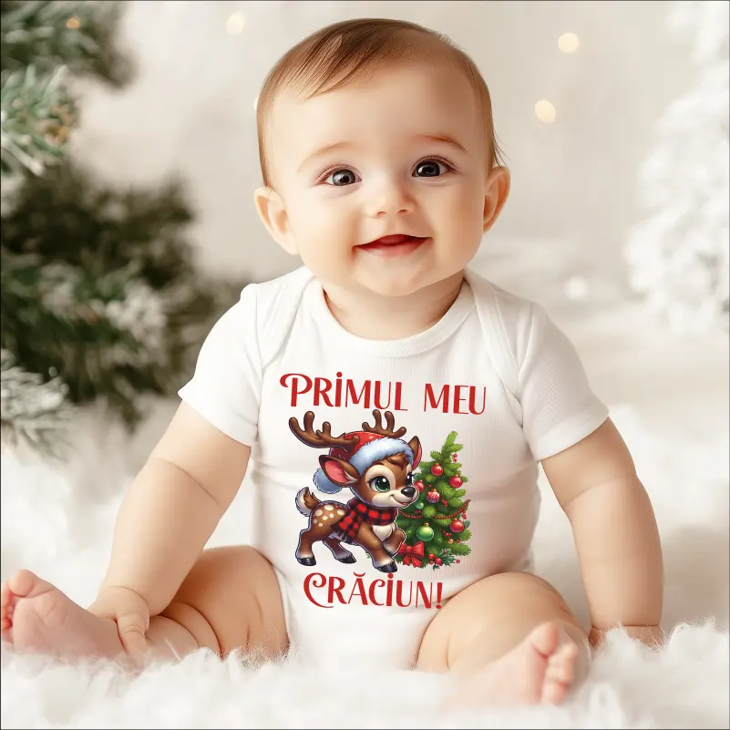 body-bebelusi-cu-ren-personalizat-primul-meu-craciun