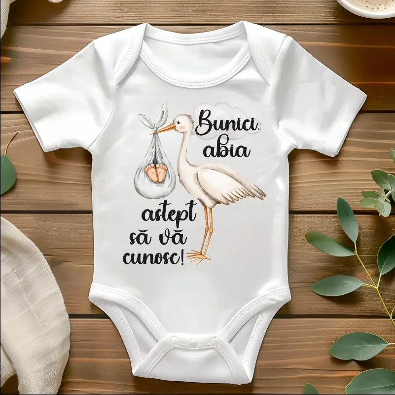 Body bebelusi personalizate - Body-personalizat-Bunici-abea-astept-sa-va-cunosc