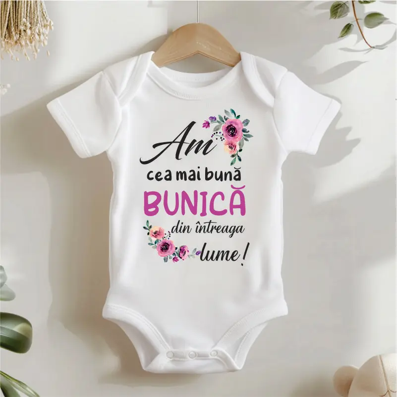 Body bebelusi personalizate - Body-personalizat-cu-mesajul-Am-cea-mai-buna-bunica-din-intreaga-lume